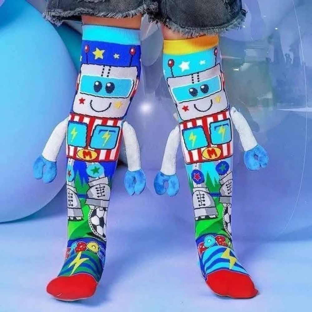 Colorful Robot Kids Socks 3-5 YEARS
